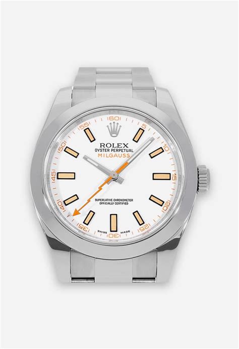 rolex milgauss weiss|rolex milgauss models.